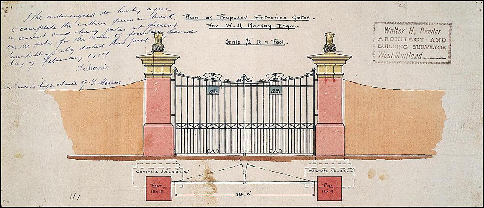 Anambah entrance gates 1917